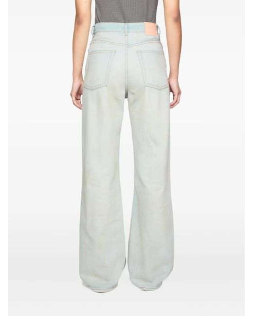 Jeans Taglio Comodo Con Effetto Vissuto di Acne in White