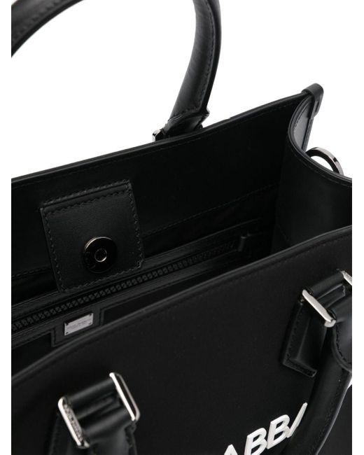 Dolce & Gabbana Canvas-Handtasche mit Logo-Prägung in Black für Herren