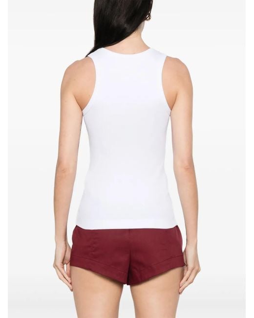 Fiorucci White Angel Patch Tank Top
