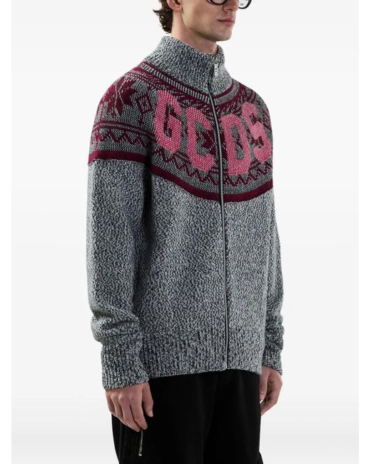 Pull Zippé À Logo Gcds pour homme en coloris Gray