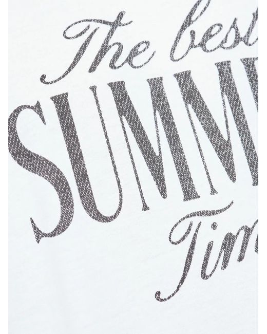 Dolce & Gabbana White Text-Print T-Shirt for men