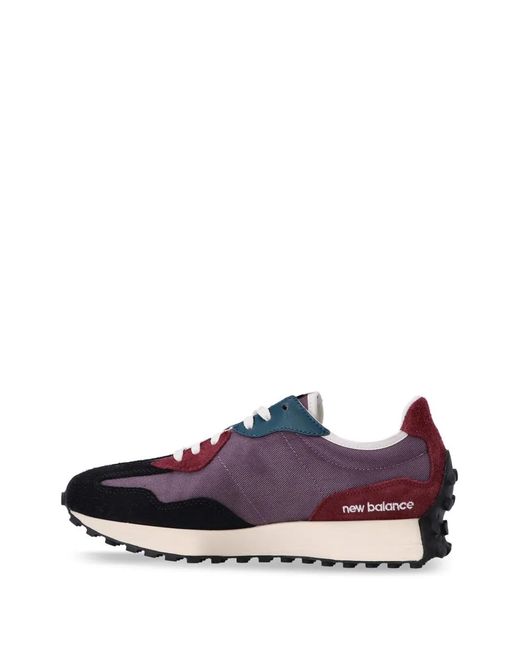 New Balance Purple 327 Logo-Patch Sneakers for men