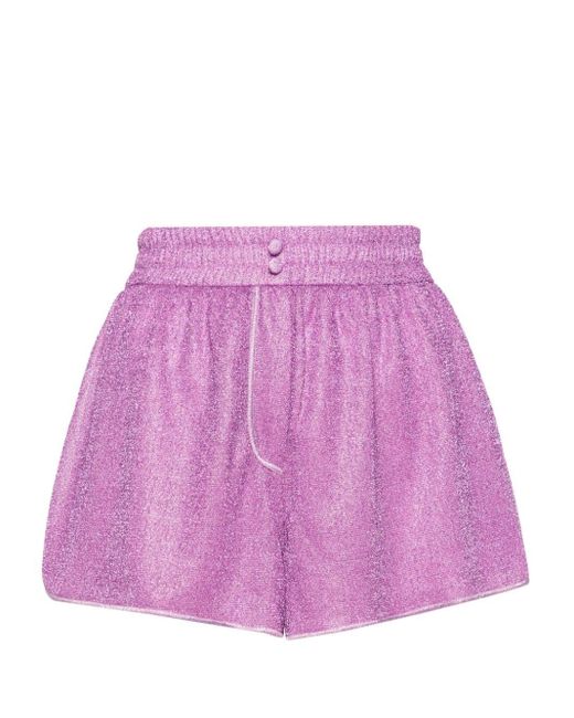Oseree Purple Lumière Lurex-Shorts