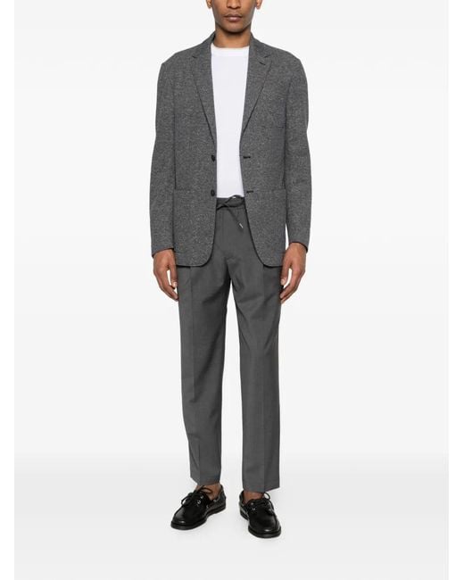 Canali Gray Button Single-Breasted Jacket for men