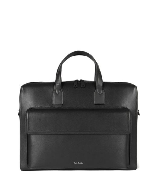 Paul Smith Black Zip-Fastening Pocket Briefcase for men