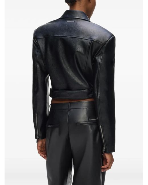 Karl Lagerfeld Black Belted Biker Jacket