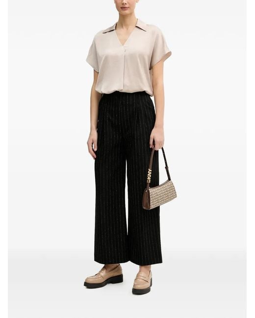 Joseph Ribkoff Natural Collared V-Neck Top
