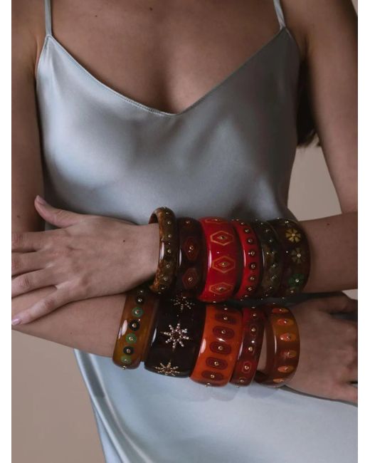 Mark Davis Orange 18K Bakelite Bracelet