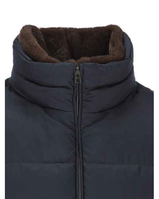 Herno Blue Padded Gilet for men