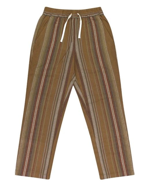 Aimé Leon Dore Natural Striped Drawstring Pants for men