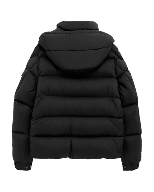 Moncler Black Quilted Down Hooded Jacket for men