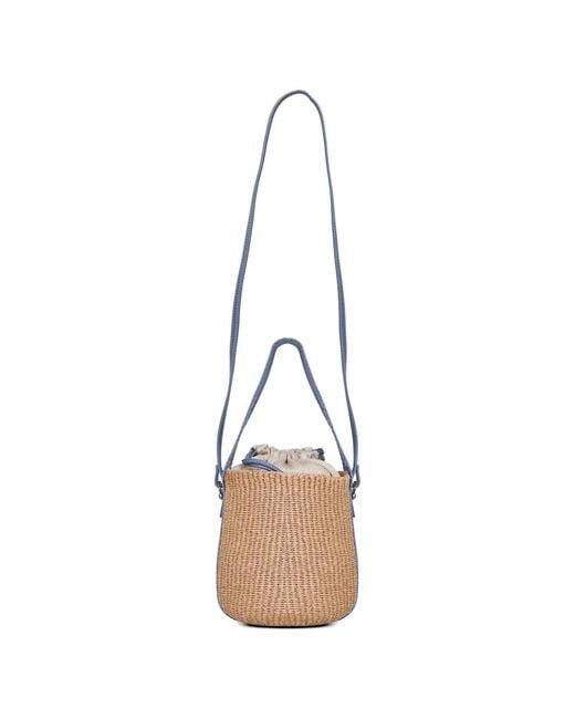 Chloé White Small Woody Bucket Bag