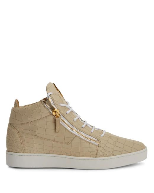 Zapatillas bajas Frankie con efecto de piel de cocodrilo Giuseppe Zanotti de hombre de color Brown