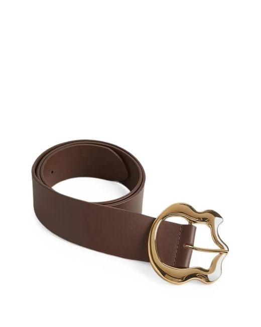 Cynthia Rowley Brown Signature-Buckle Belt