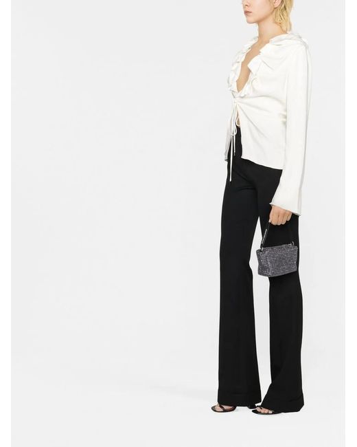 Tom Ford White Tie-Fastening Long-Sleeve Top