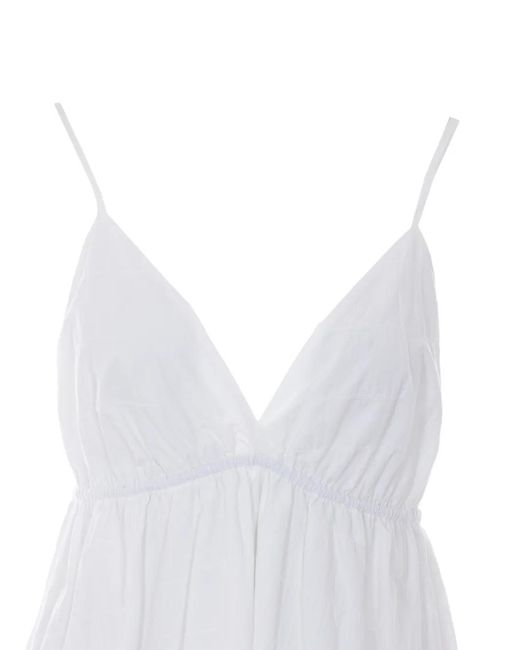 ELEH White Spaghetti-Strap A-Line Midi Dress