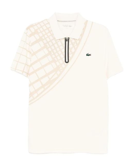 Lacoste Top Mit Logo-Stickerei in Natural für Herren