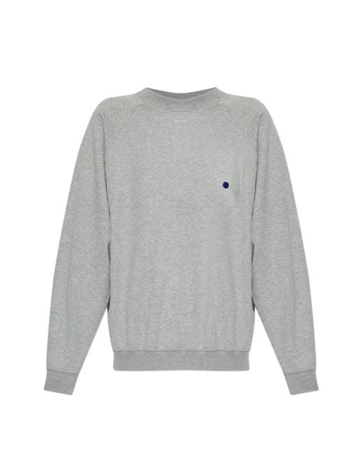 Jil Sander Gray Crew-Neck Raglan-Sleeve Sweatshirt
