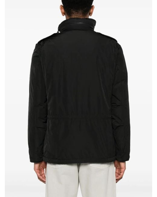 Aspesi Black Funnel-Neck Long-Sleeve Jacket for men
