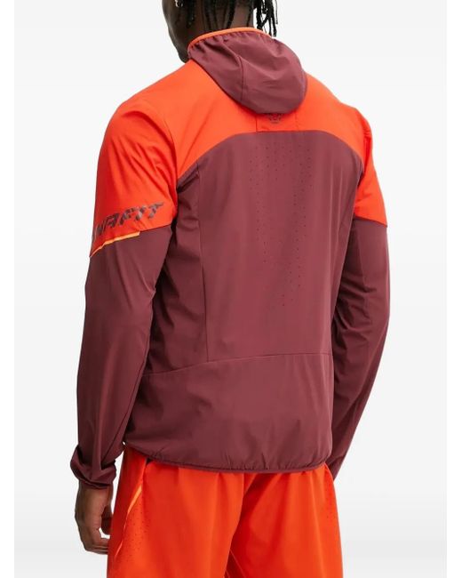 Dynafit Red Traverse Hooded Two-Tone Performance Jacket for men