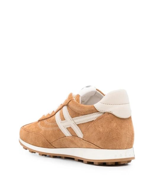 Hogan Pink Logo-Patch Sneakers