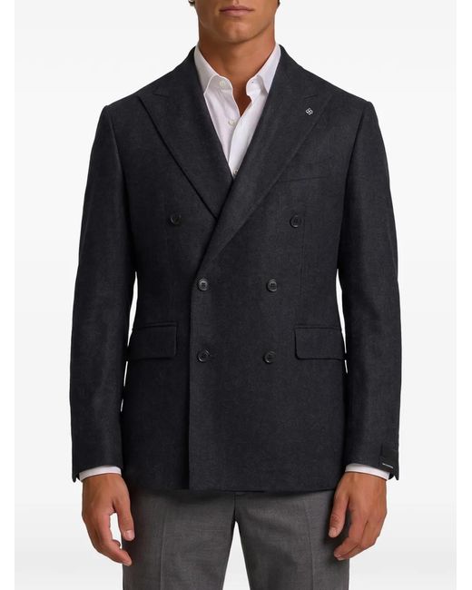 Tagliatore Black New York Double-Breasted Jacket for men