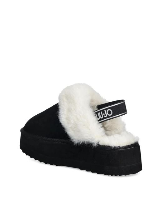 Liu Jo Black Platform Mules