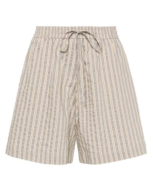 Alysi Natural Striped Cotton Shorts