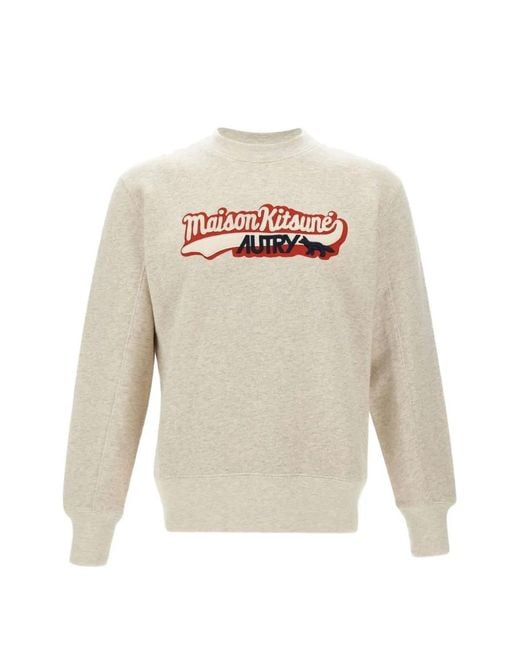 Maison Kitsuné White X Autry Logo-Patch Sweatshirt
