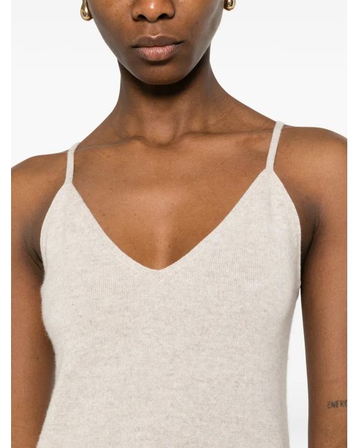 Bompard White Strappy V-Neck Dress