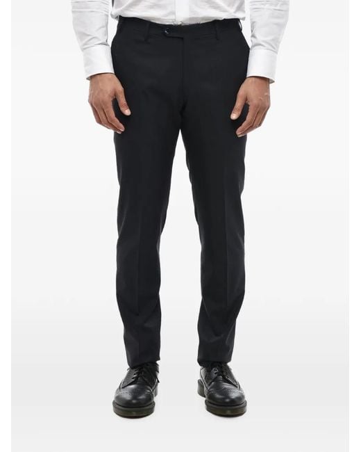 Corneliani Black Virgin Wool Trousers for men