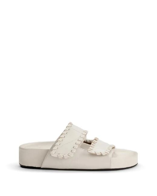 Atp Atelier White Furlo Touch-Strap Slides