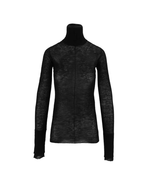 Elisabetta Franchi Black Wool Jumper With Ribbing