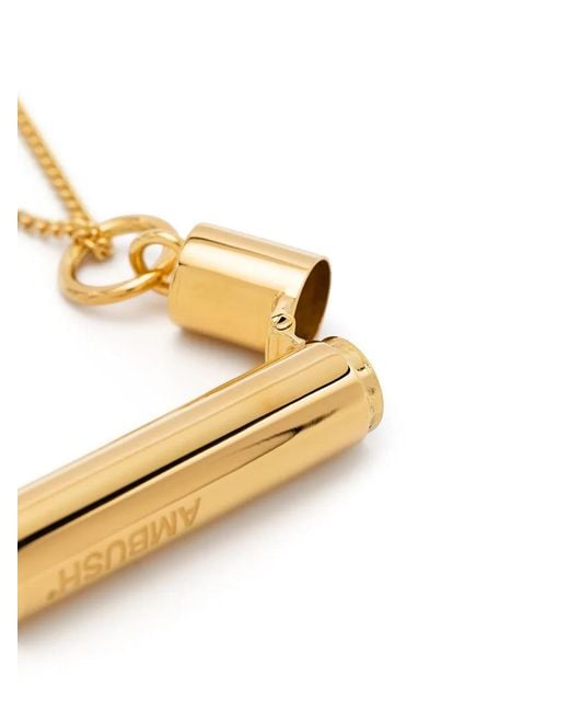 Ambush Metallic Oversized Case Pendant Necklace