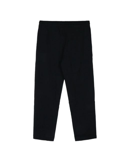 EA7 Black Logo-Print Drawstring Track Pants for men