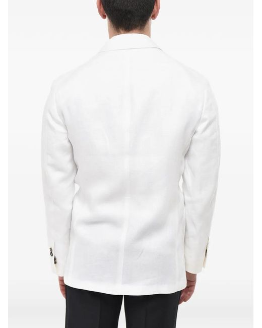 Corneliani White Circle Patch-Pocket Blazer for men