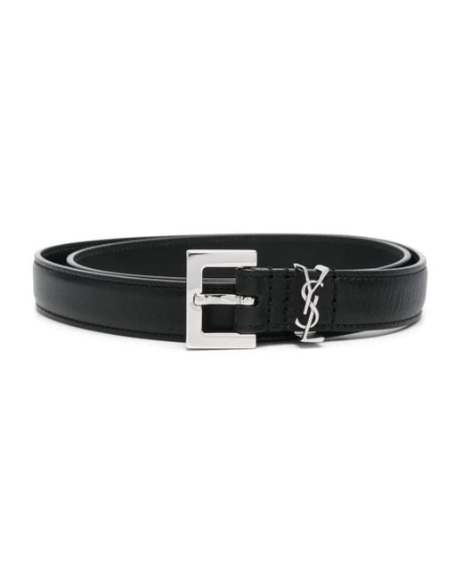 Saint Laurent Cassandre Smalle Riem in het Black