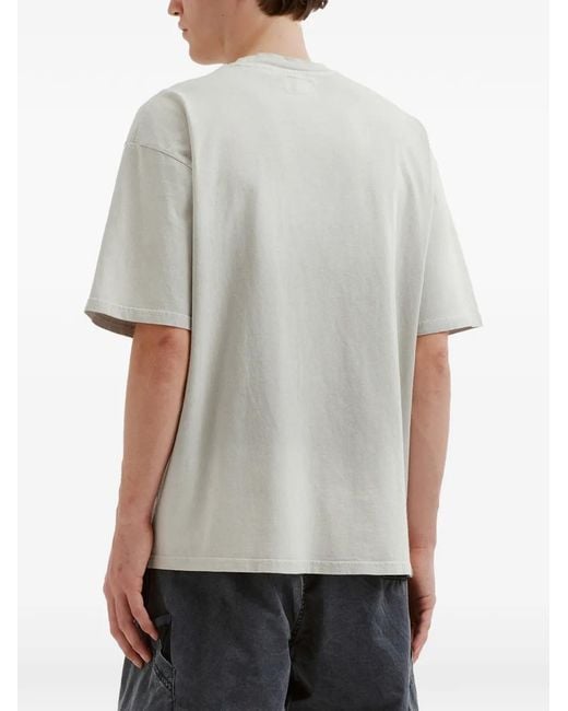 Izzue Gray Cotton T-Shirt for men
