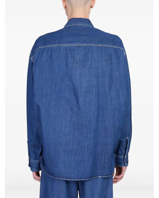 Camicia Denim di Maison Mihara Yasuhiro in Blue da Uomo