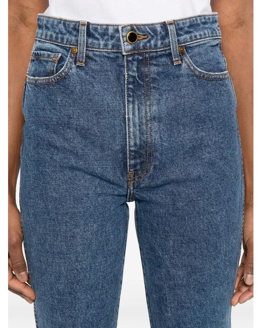 Khaite Blue Abigail Straight-Leg Jeans