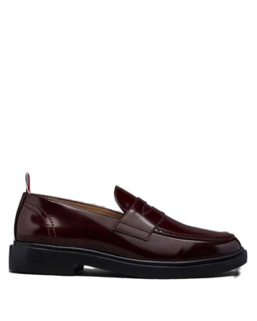 Thom Browne Brown Penny Leather Loafers for men