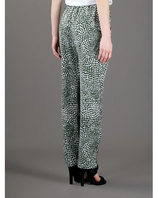 Stella McCartney Green Painted Spot Trouser