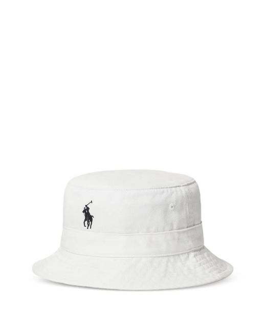 Polo Ralph Lauren White Bob En Sergé De Coton
