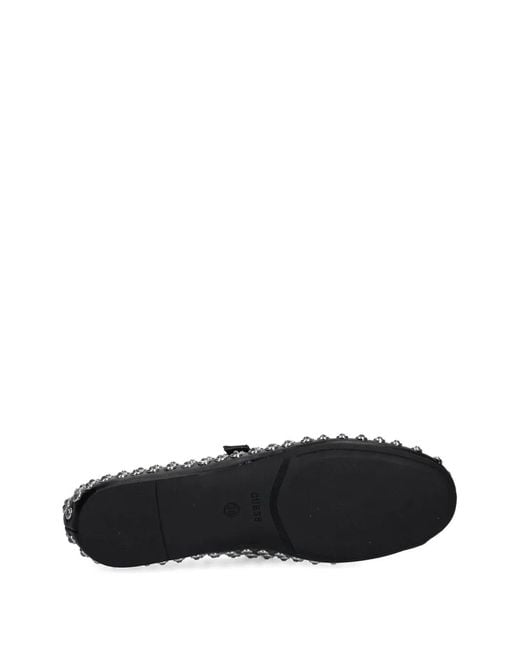 Guess Black Ballerines À Détails De Clous