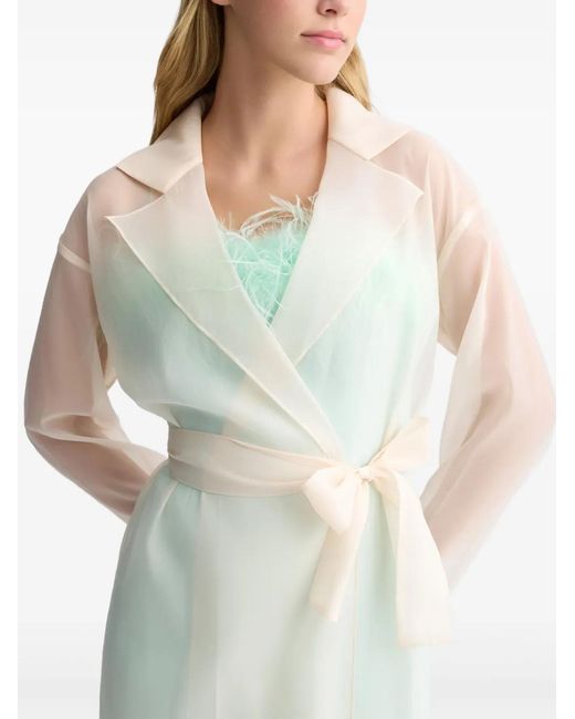 Liu Jo Pink Lightweight Long Coat With Classic Lapel