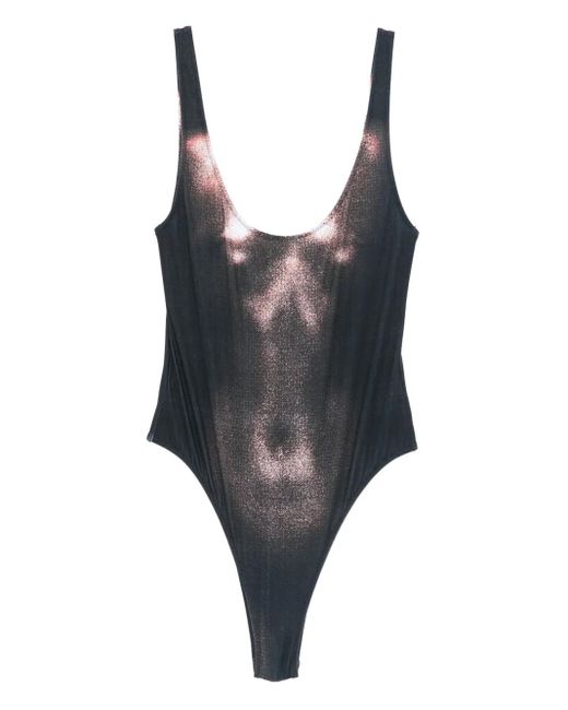Maillot De Bain À Imprimé Corps Jean Paul Gaultier en coloris Black
