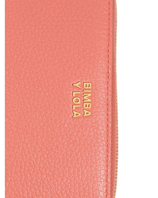 Cartera con cremallera en el contorno Bimba Y Lola de color Red