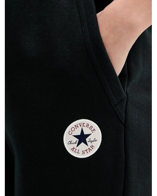 Converse Black Drawstring Logo Track Pants