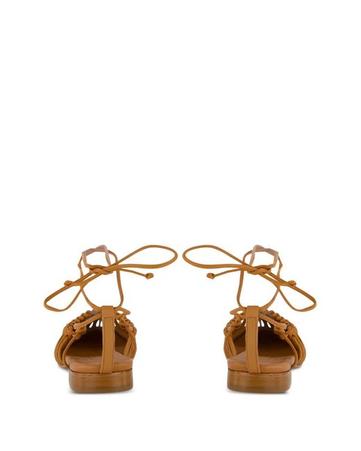 Hereu Brown Mantera Knotted Leather Sandals