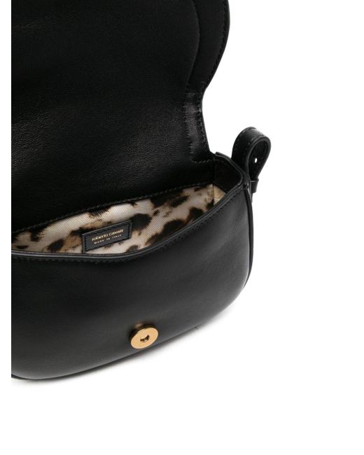 Roberto Cavalli Black Fang Bag Leather Shoulder Bag